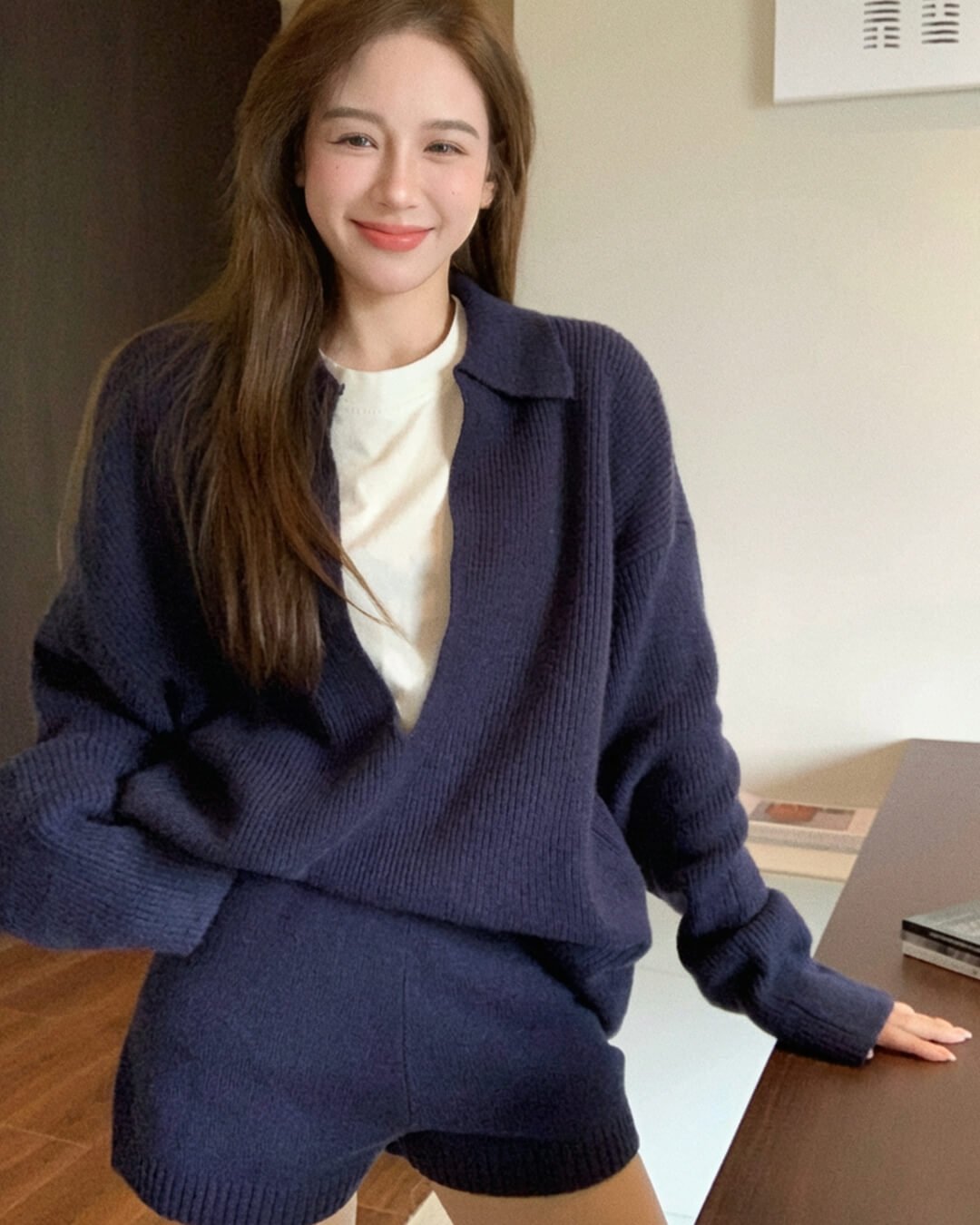 SOERA Jeannette Sweater Suit - Set - 1005007794073525-;iE1769140529556351411 Deep Blue S