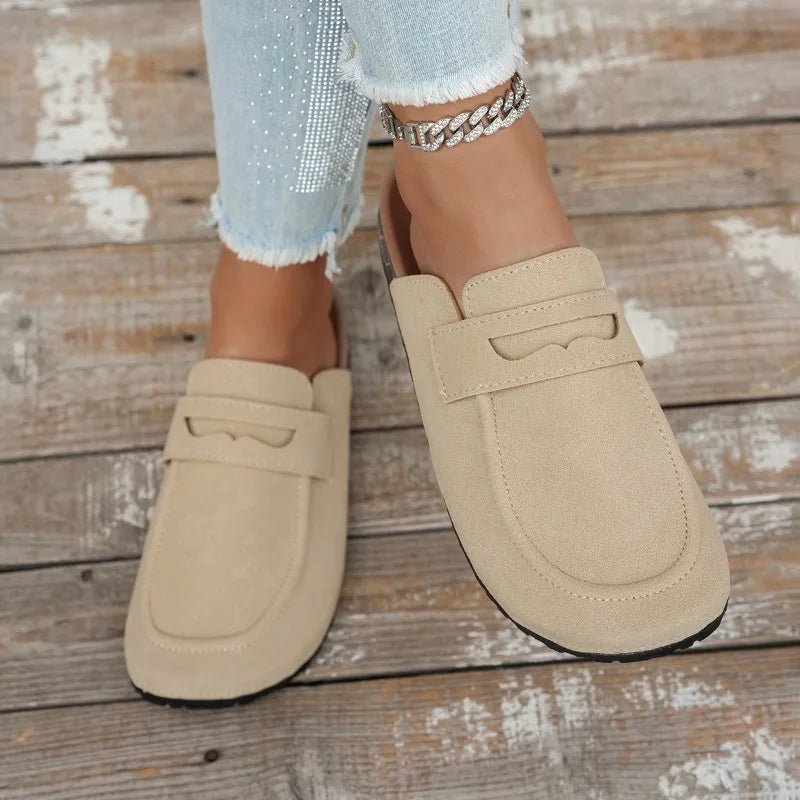 SOERA Bianca Cork Suede Mules - Shoes - Beige 36