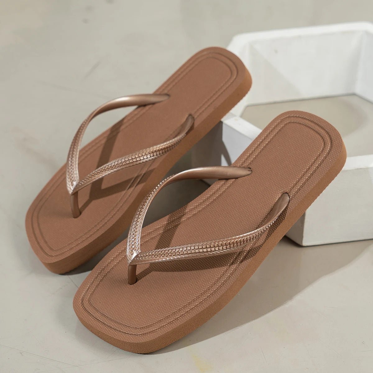 SOERA Maya Square Toe EVA Sandals - Shoes - SOERA-488259-BRO-36-80803 Brown 36-37