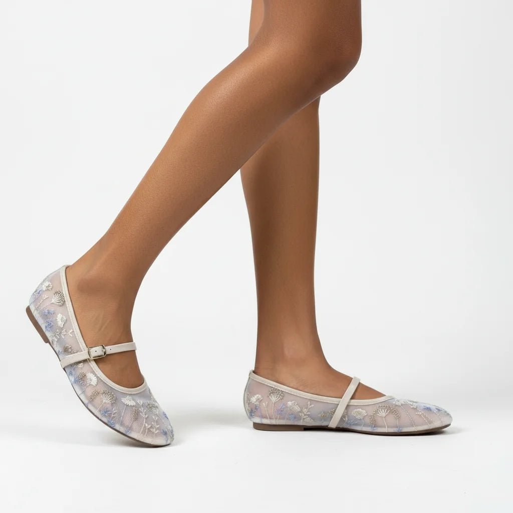 SOERA Priscilla Embroidered Ballet Flats - Shoes - 35