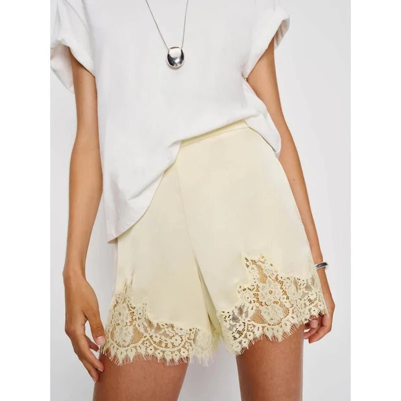 SOERA Fiora Satin Shorts - Shorts - Brown L