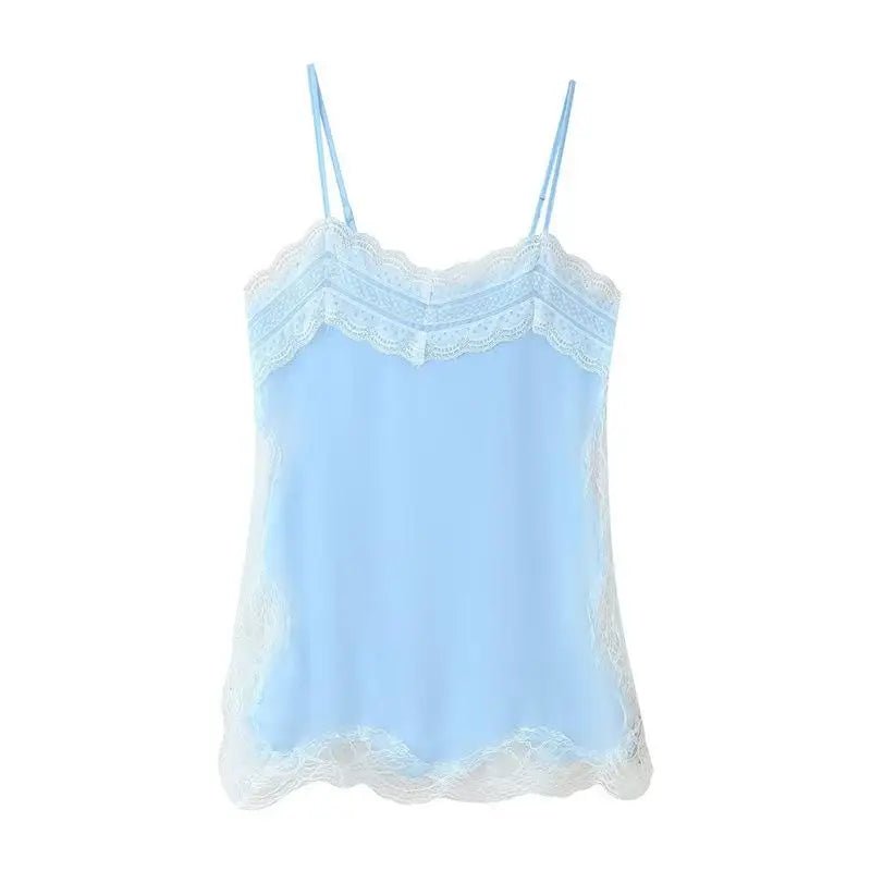 SOERA Diane Lace Trim Cami Top - Tops - 1005009863619338-;es1775118759311999946 Yellow S
