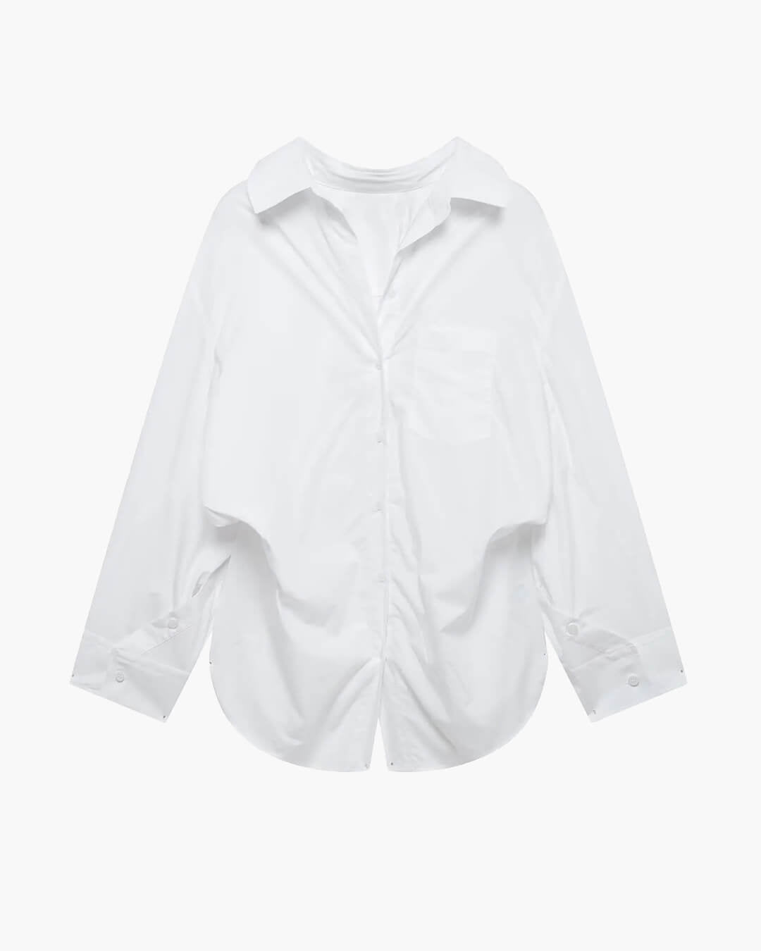 SOERA Gaile Bat Sleeve Striped Shirts - Tops - CQ1774532669748001196 White Plain XS