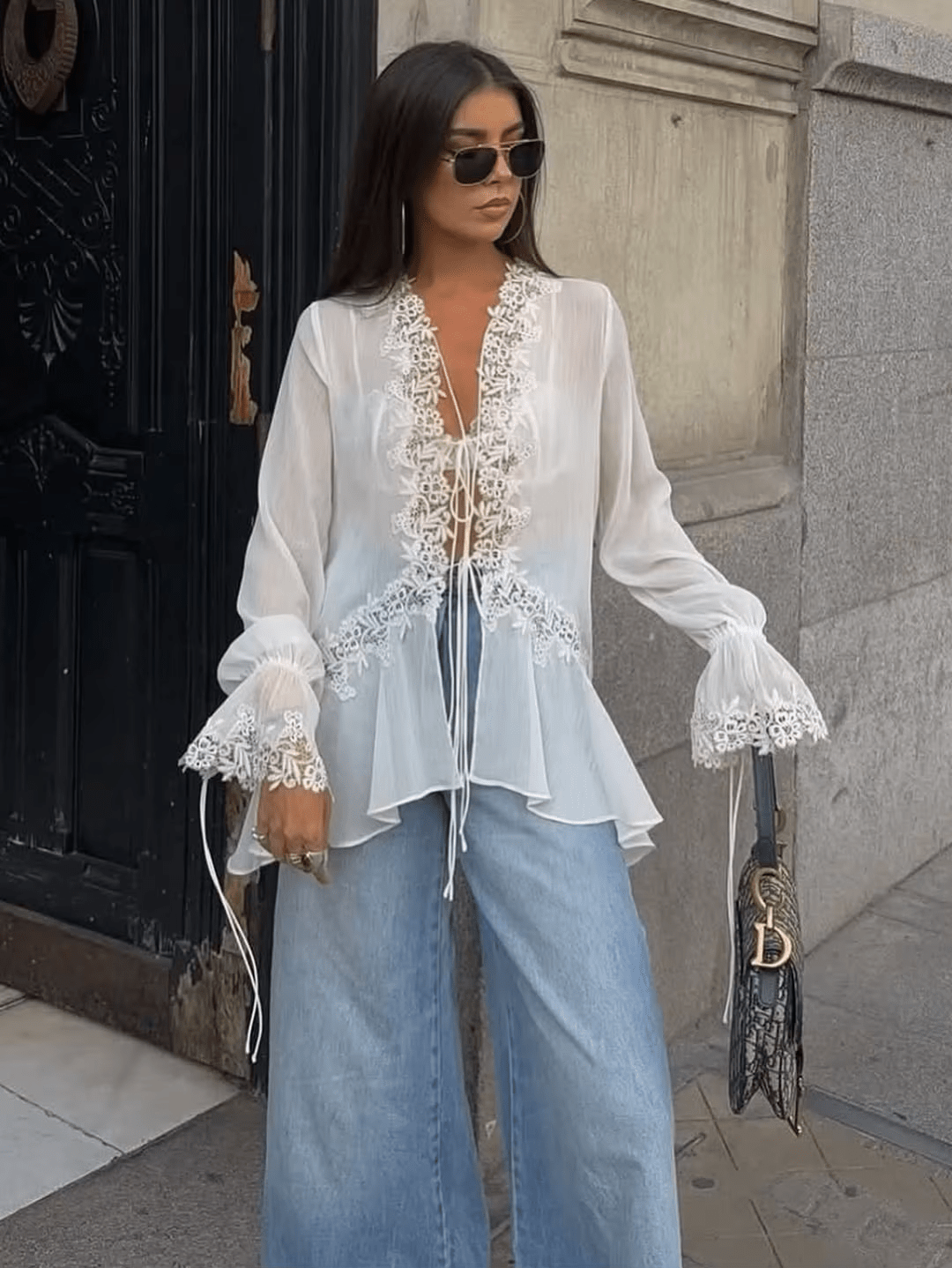 SOERA Marin Hollowed Out Cardigan Top - Tops - SOERA-283715-WHI-L-77059 White L
