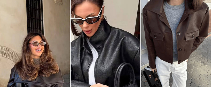 Die Lederjacke im Look: Fünf September-Formeln