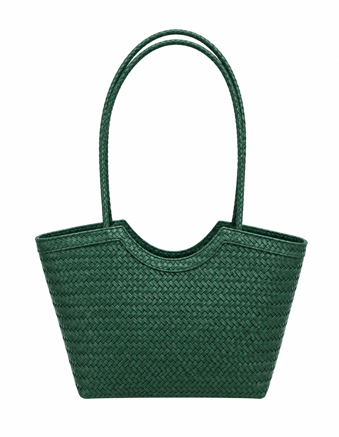 Borsa Rica intrecciata in finta similpelle