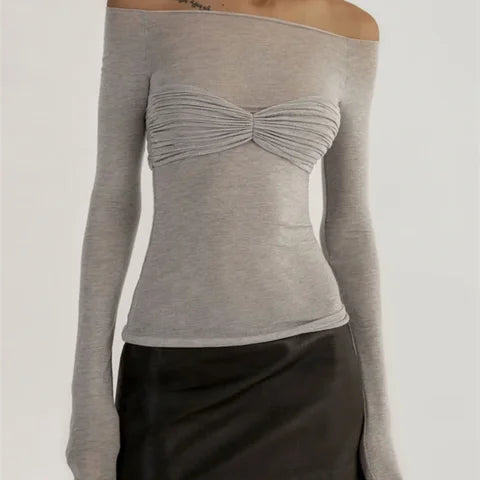 Sara Mesh Sheer Off-Shoulder Top - SOERA Store