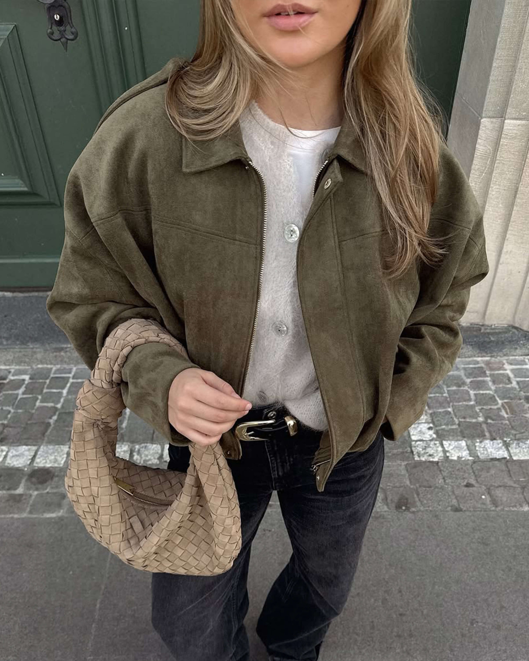 Constance Bomberjacke aus Kunstvelours