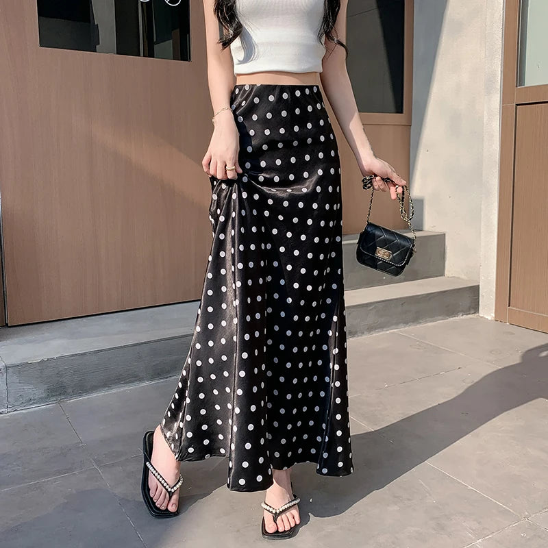 Bianca Polka Dot Mermaid Midi Skirt