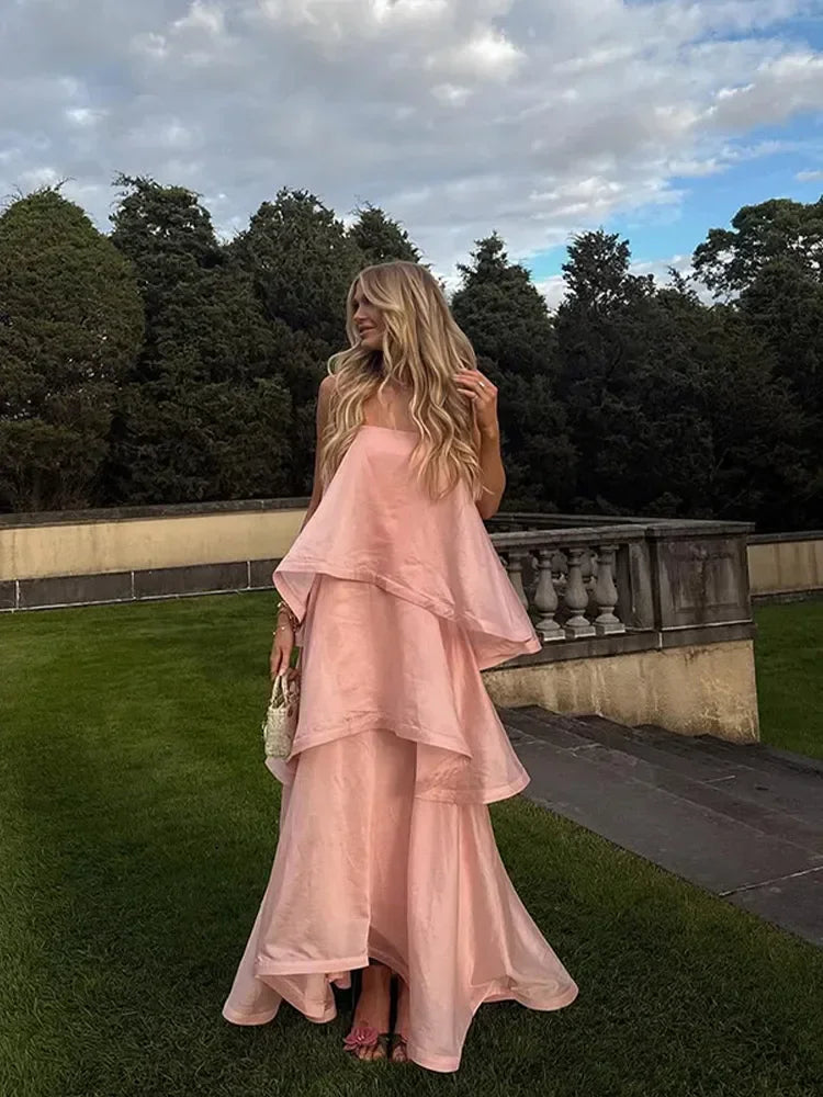 Iris Layered Ruffle Maxi Dress