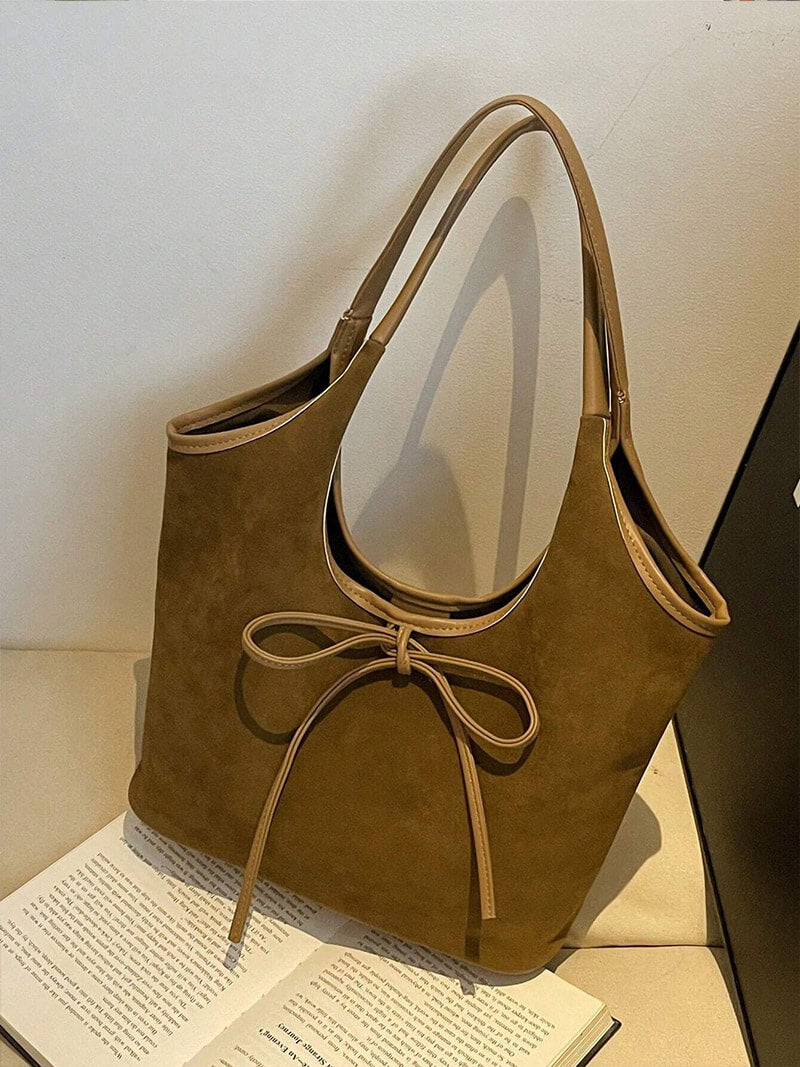 Florence Suede Bow Bag - SOERA Store