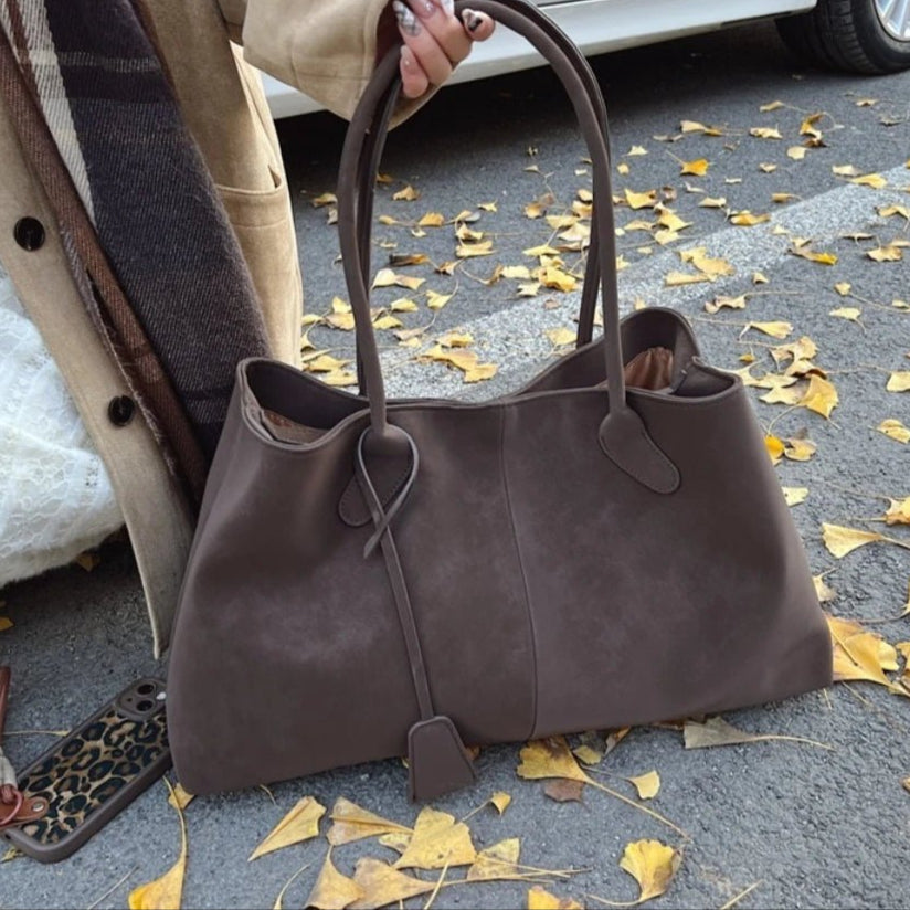 Stilvolle Damenhandtasche mit großem Fassungsvermögen aus Kunstwildleder – Vielseitige Schultertasche