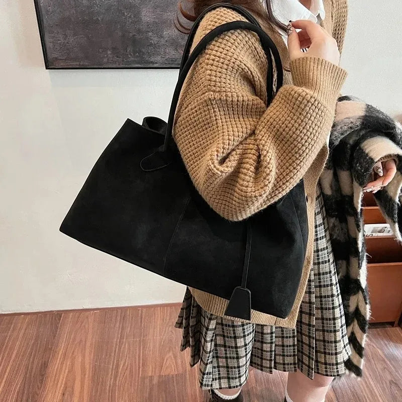 Stilvolle Damenhandtasche mit großem Fassungsvermögen aus Kunstwildleder – Vielseitige Schultertasche