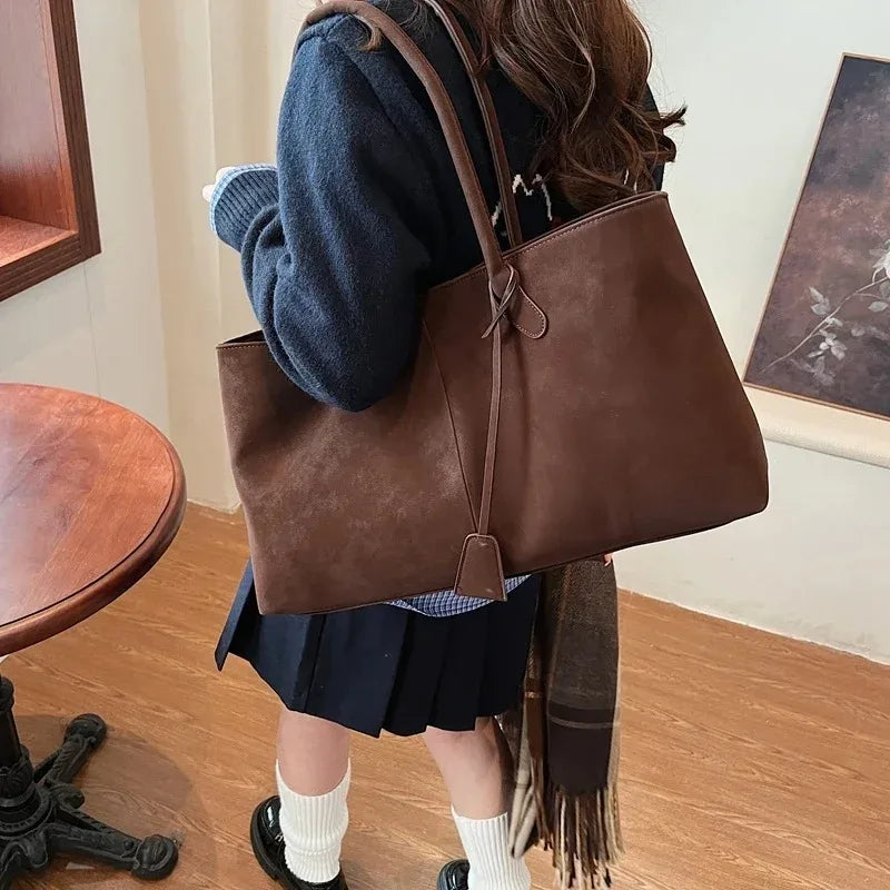Stilvolle Damenhandtasche mit großem Fassungsvermögen aus Kunstwildleder – Vielseitige Schultertasche