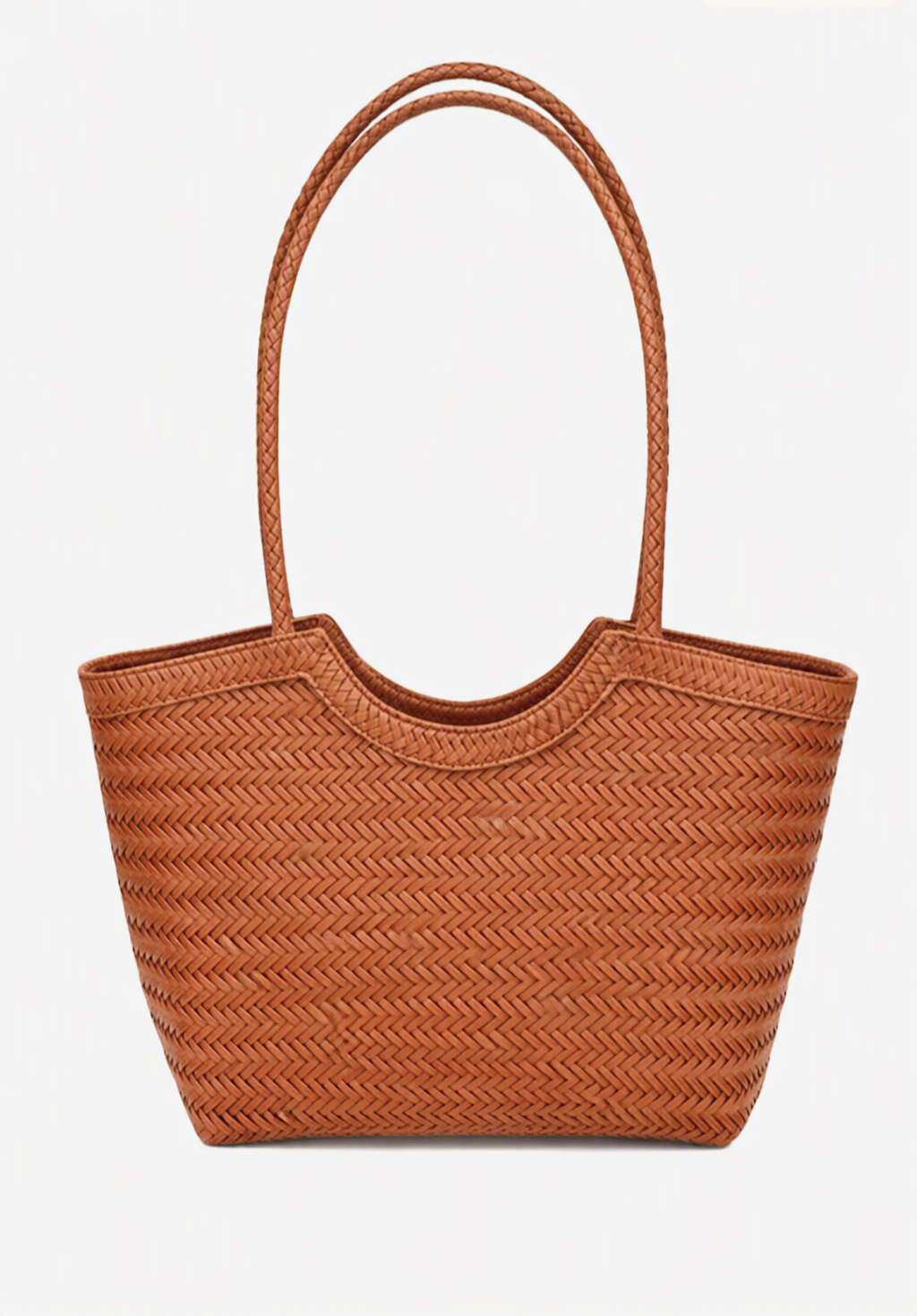 Borsa Rica intrecciata in finta similpelle