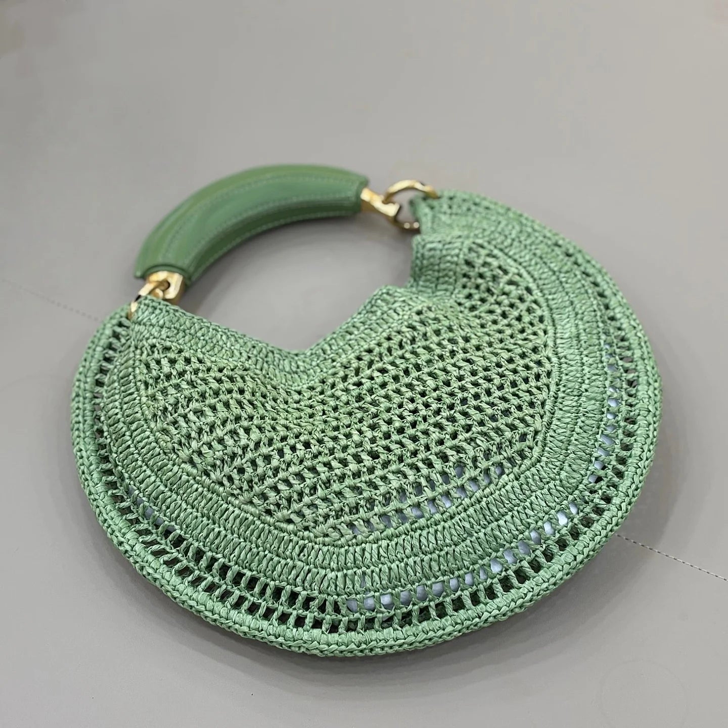 SOERA Bianca Crescent Woven Bag - Bag -  Green