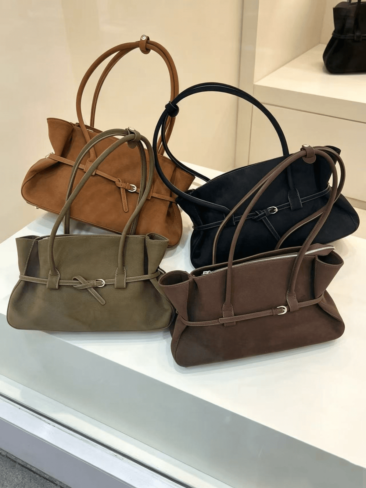 SOERA Briana Belted Tote Bag - Bag -  Coffee