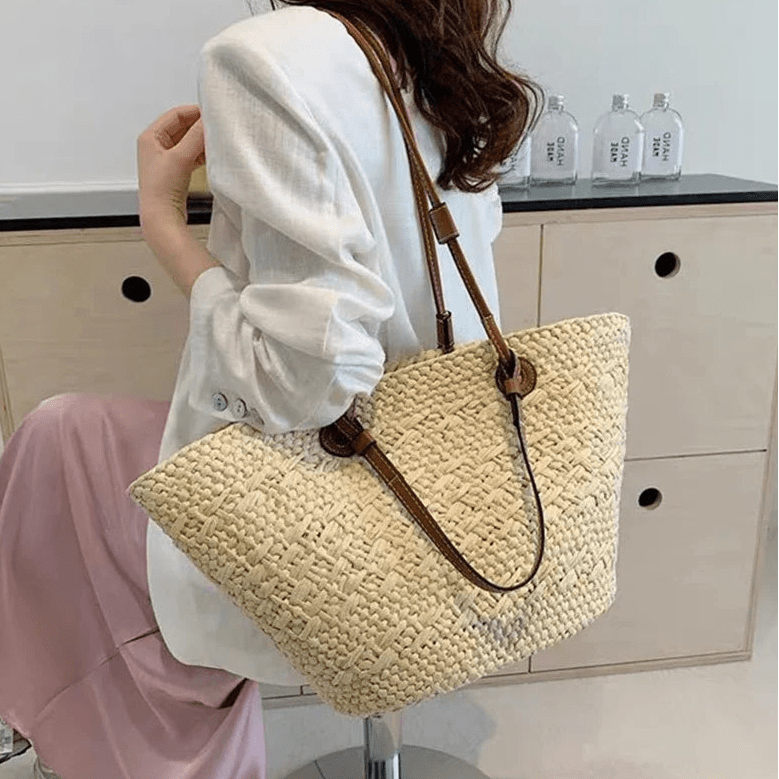 SOERA Margot Woven Summer Tote - Bag -  Cream Large
