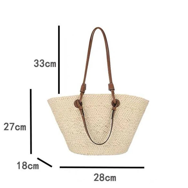 SOERA Margot Woven Summer Tote - Bag -  Cream Small
