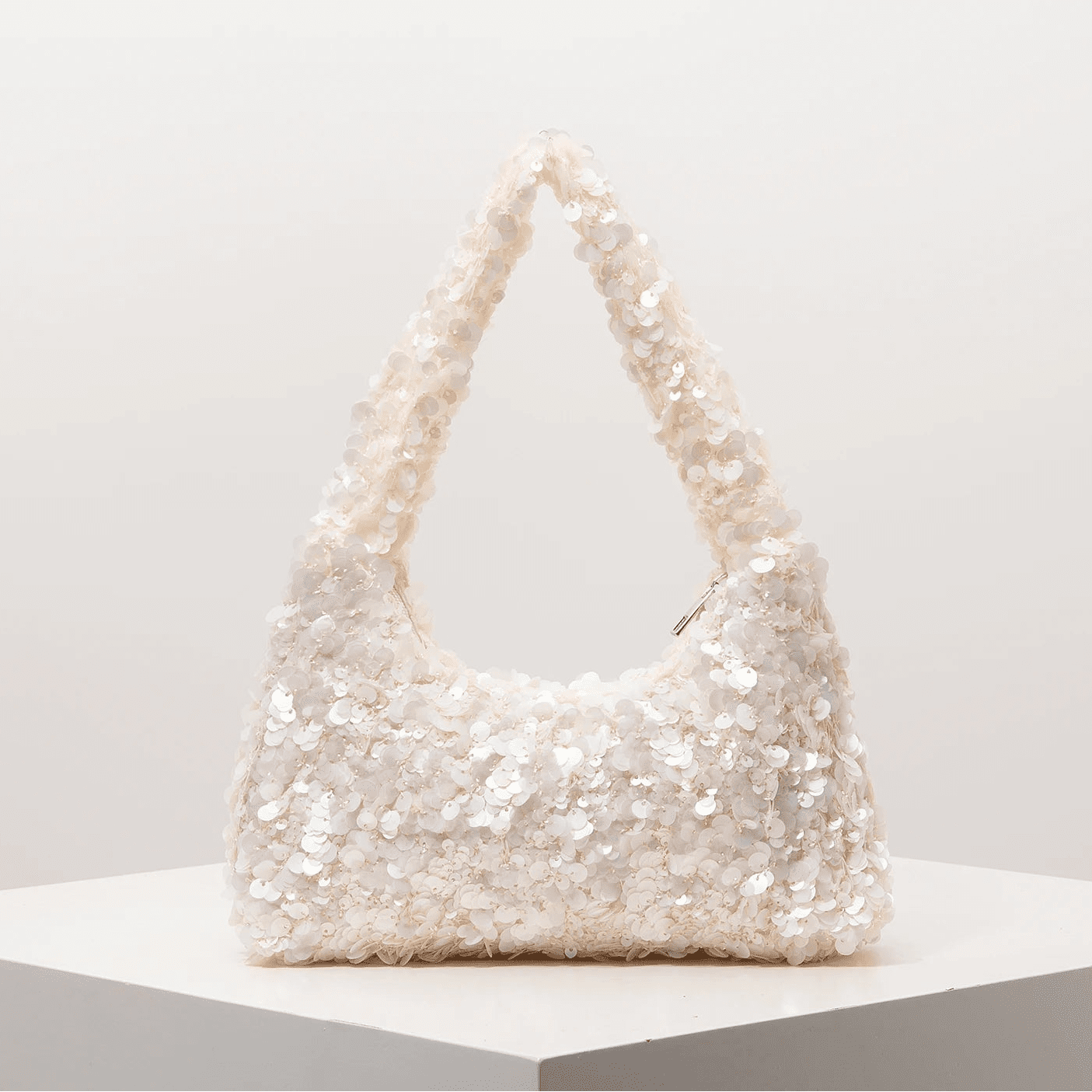 SOERA Sophia Sequin Evening Shoulder Bag - Bag -  Beige