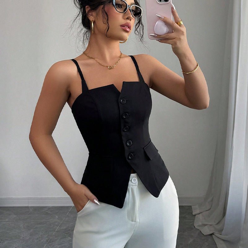 SOERA Bridget Tailored Sleeveless Blouse Top - Blouse -  L