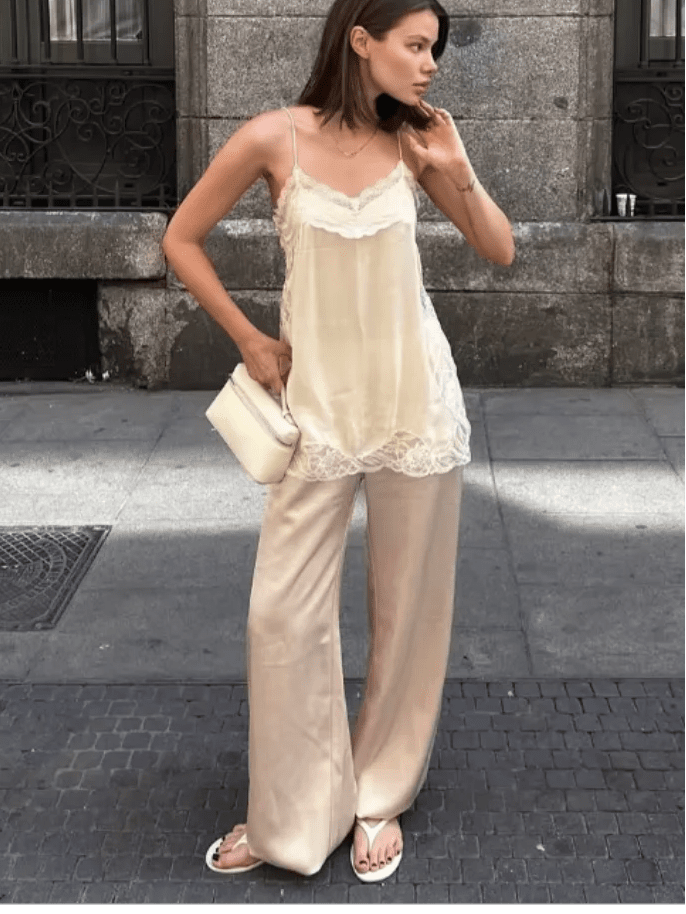 SOERA Diane Lace Trim Cami Top - Camisoles - 1005009863619338-;Mw1775118759310275937 Yellow L