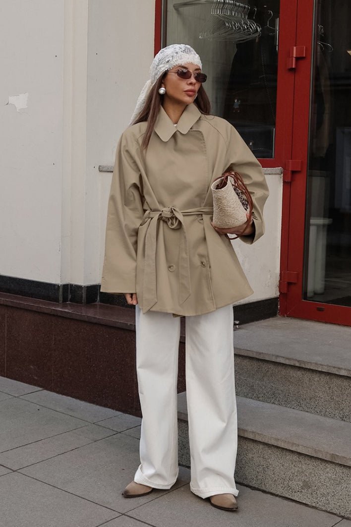 SOERA Margot Belted Wrap Trench Coat - Coat - SOERA-651587-KHA-S-67139 S