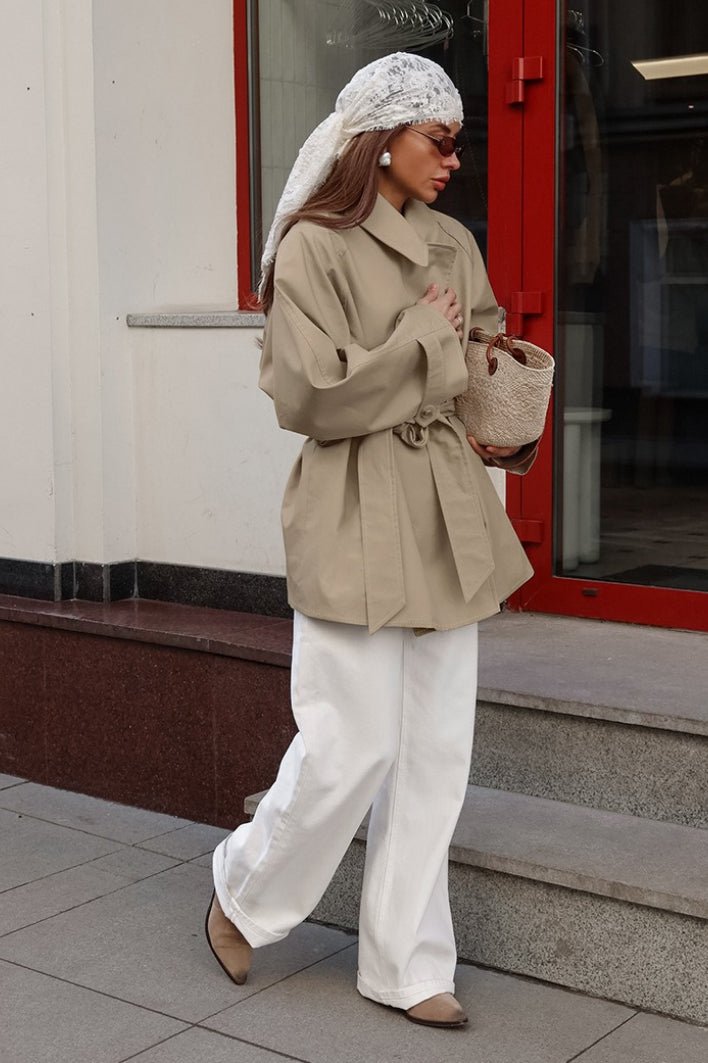 SOERA Margot Belted Wrap Trench Coat - Coat - SOERA-651587-KHA-S-67139 S