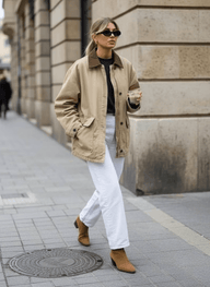 Sara Vintage Utility Canvas Jacke