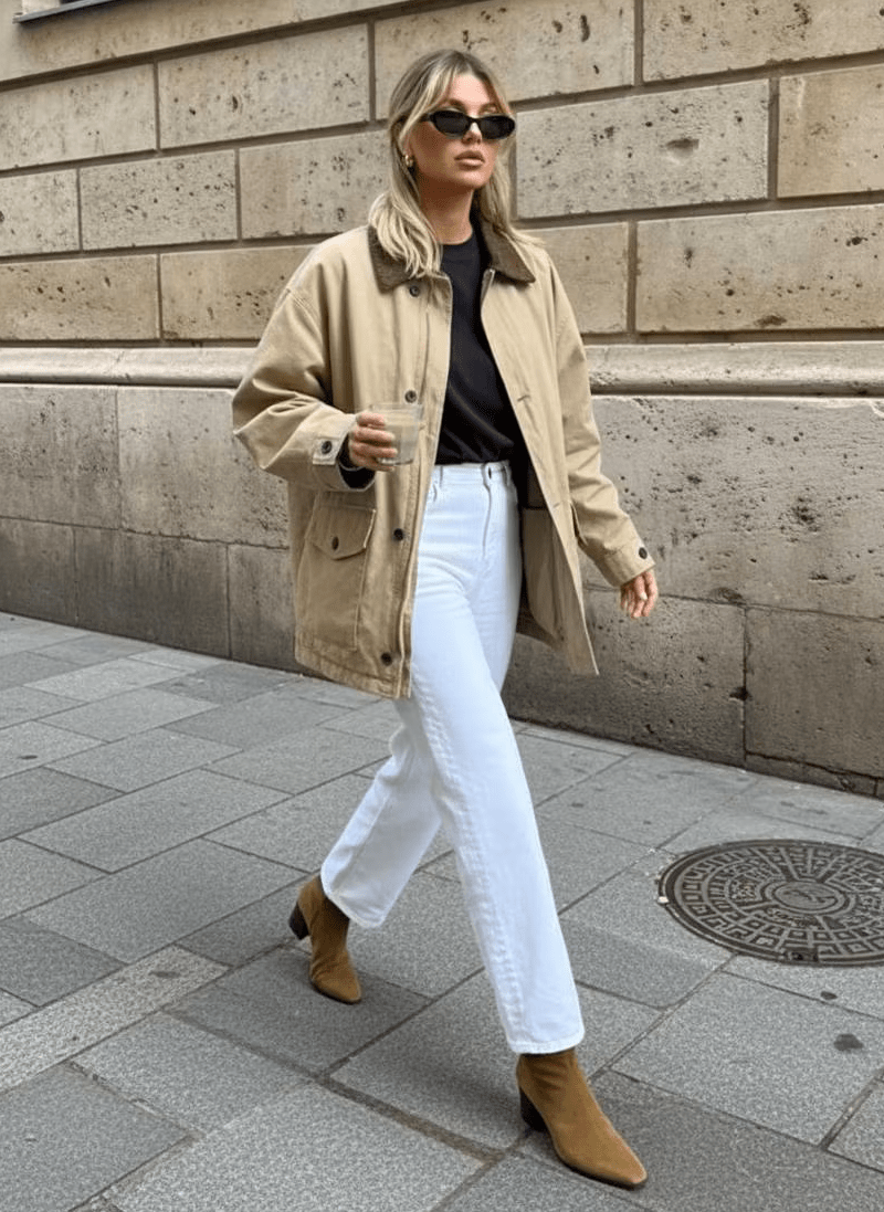 SOERA Sara Vintage Utility Canvas Jacket - Coat - SOERA-995587-KHA-S-58467 Beige S