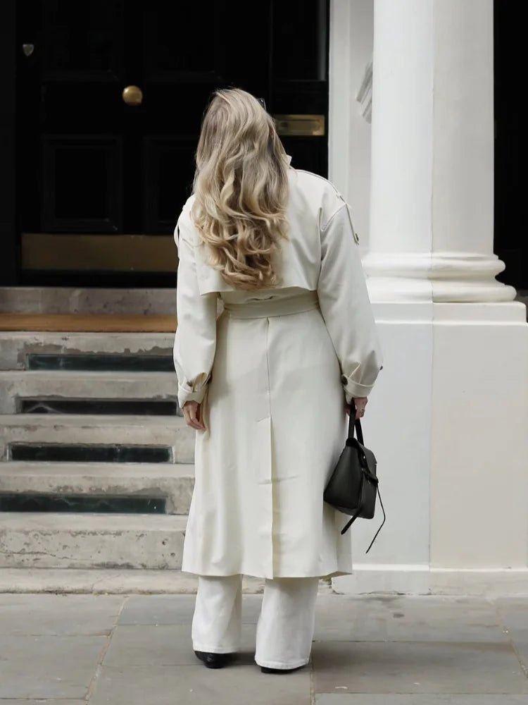 SOERA Sarah High Neck Belted Trench Coat - Coat - SOERA-753027-IMA-S-12131 Cream S