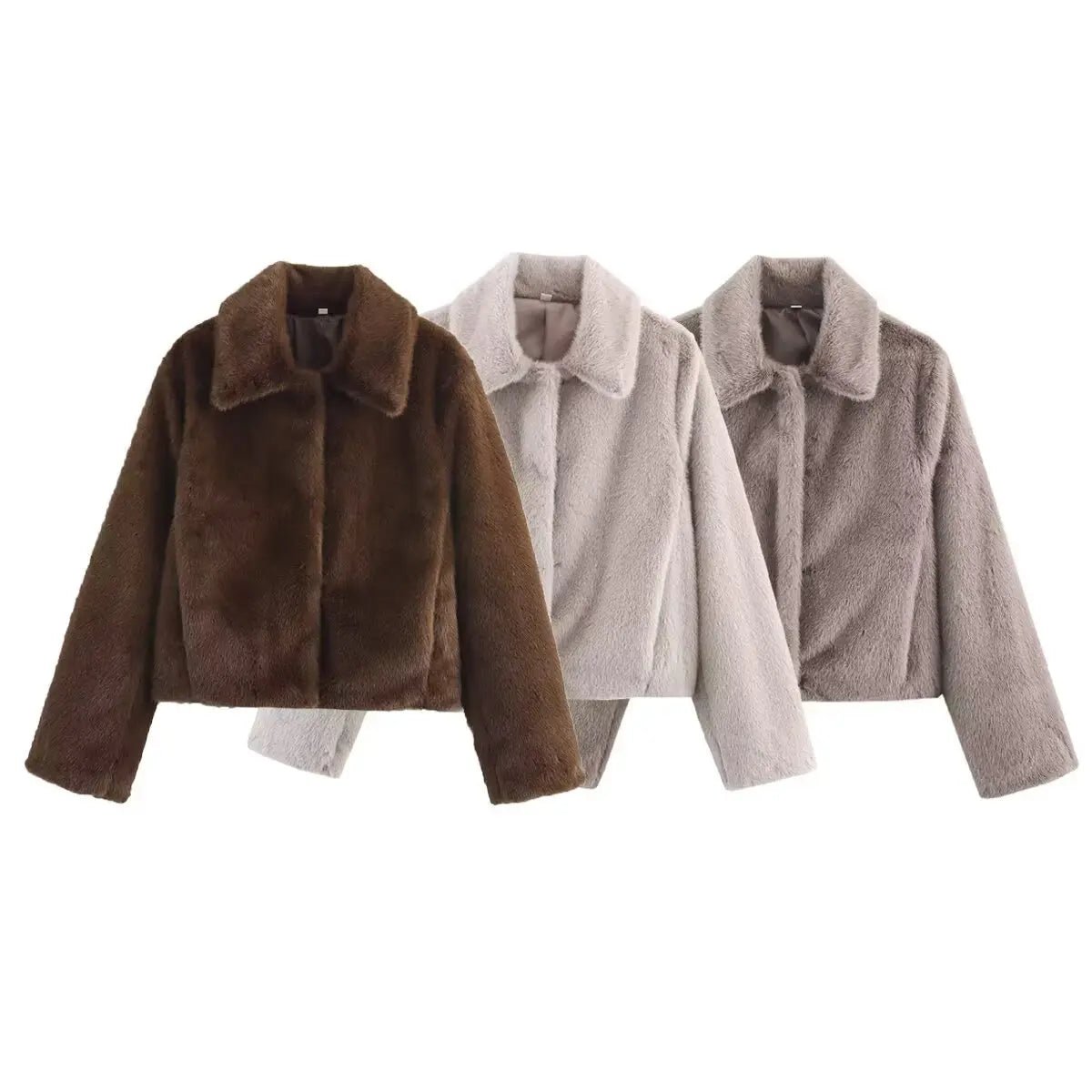 SOERA Alexandra Faux Fur Jacket - Coats & Jackets -  Gray S