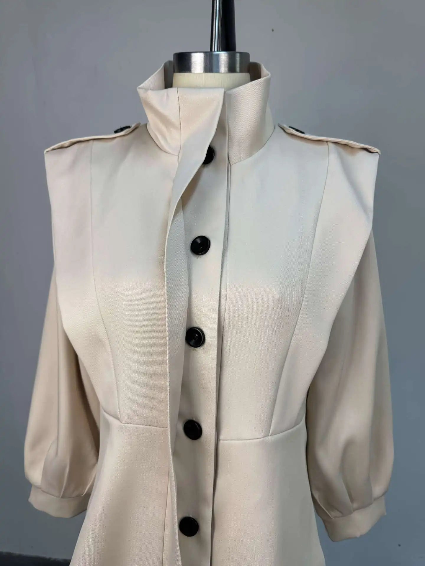 SOERA Camille Belted Short Trench Coat - Coats & Jackets - 1005010345829310-;Bm1774012030498982502 Beige S