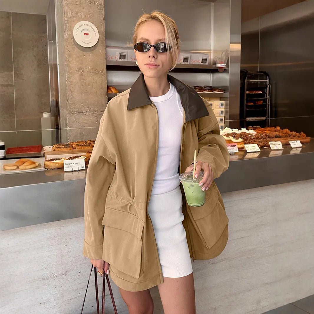 SOERA Christina Pocket Short Trench Coat - Coats & Jackets - 1005010370726596-;mv1772722482477893669 S