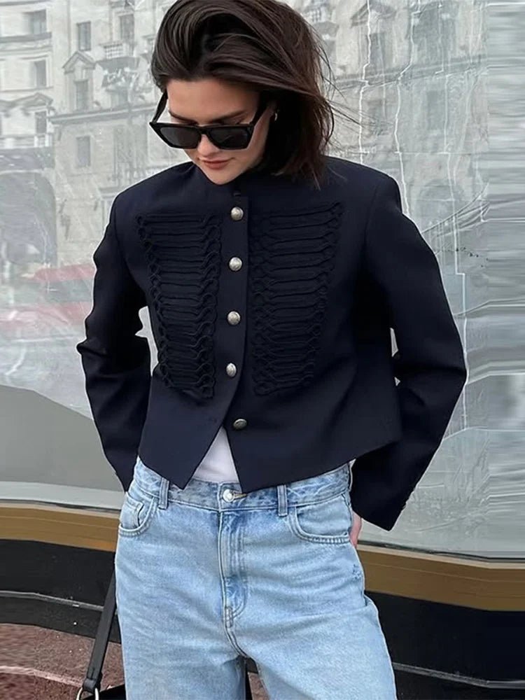 SOERA Nadya Stand Collar Napoleon Jacket - Coats & Jackets - 1005010480314074-;Hp1774621553170047402 XS