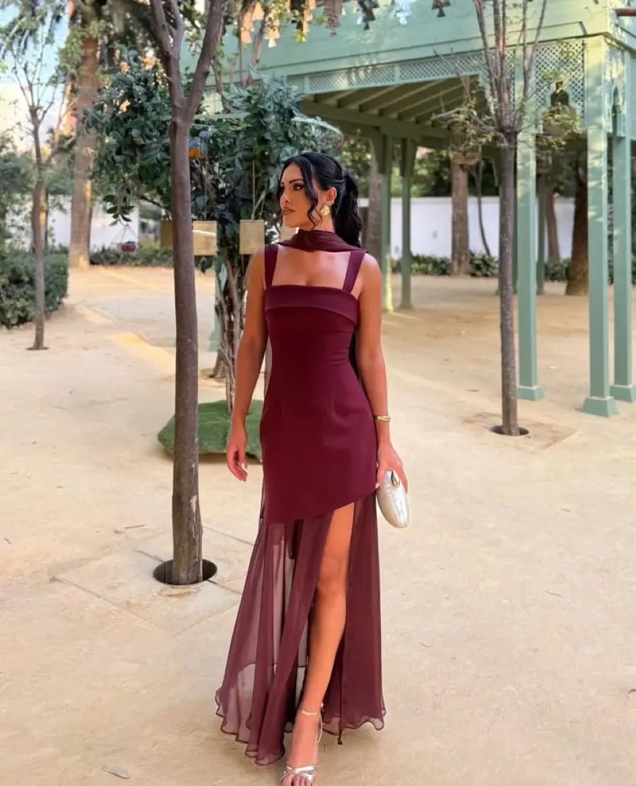 SOERA Astoria Strapless Bodice Maxi Dress - Dress -  Burgundy S