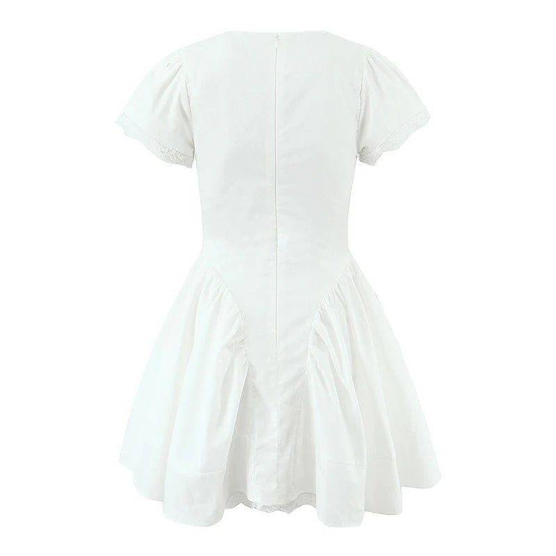 SOERA Beatrice Bow V - Neck Mini Dress - Dress -  Pink S