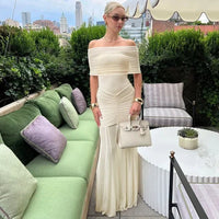Bella Double Deck Ruched Maxi Dress