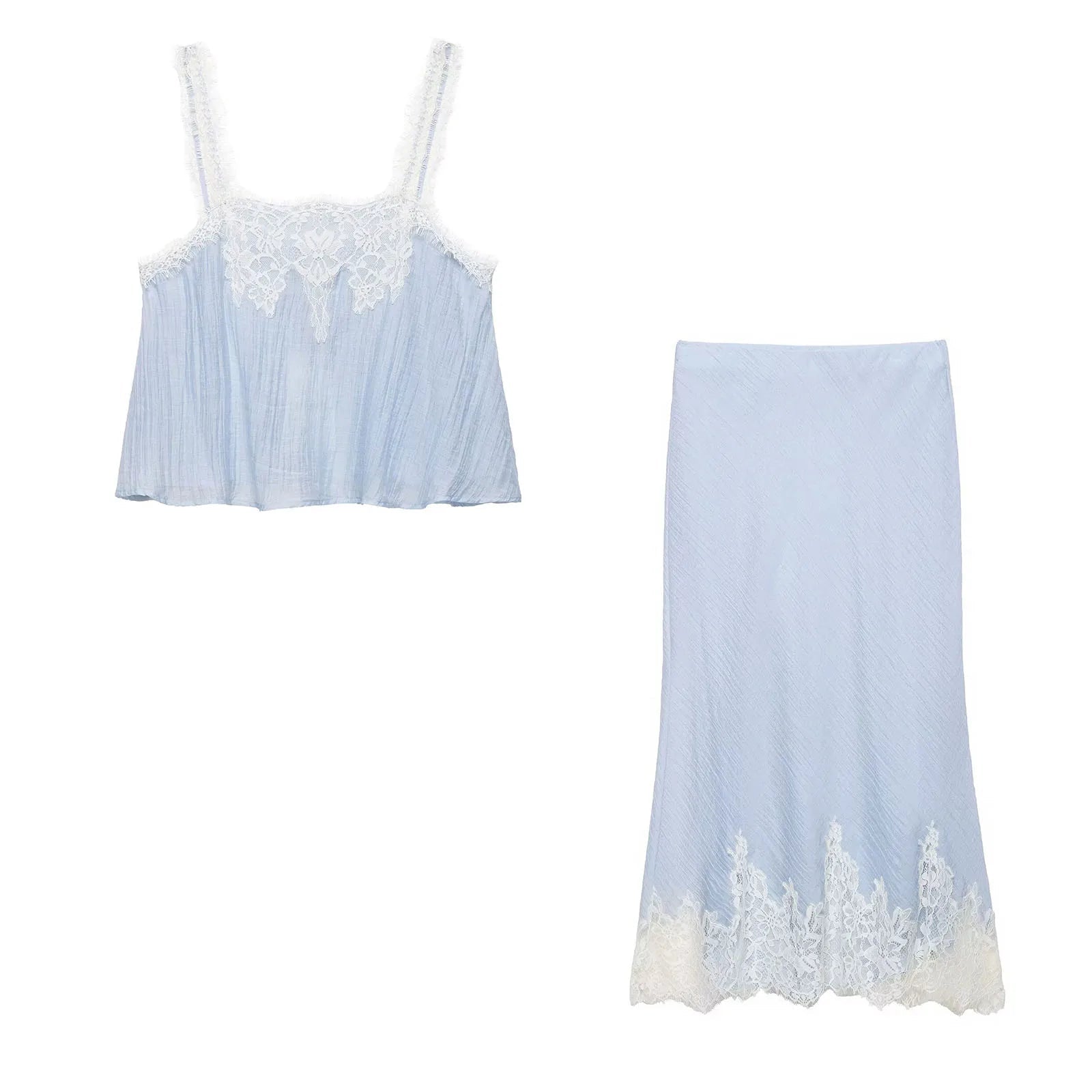 SOERA Celeste Lace Spliced Two - Piece Midi Set - Dress -  Skirt XS