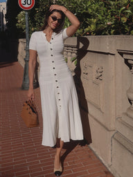Hannelore Knitted Slim Fit Long Dress