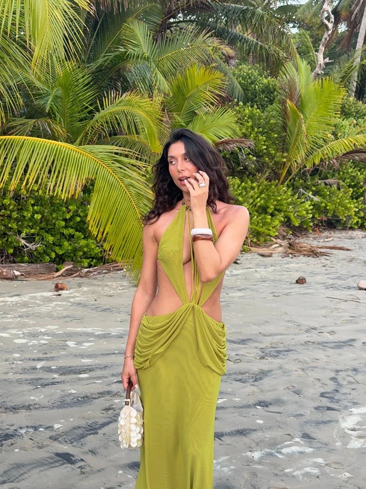 SOERA Margot Draped Backless Maxi Dress - Dress - SOERA-453187-AVO-S-05411 S