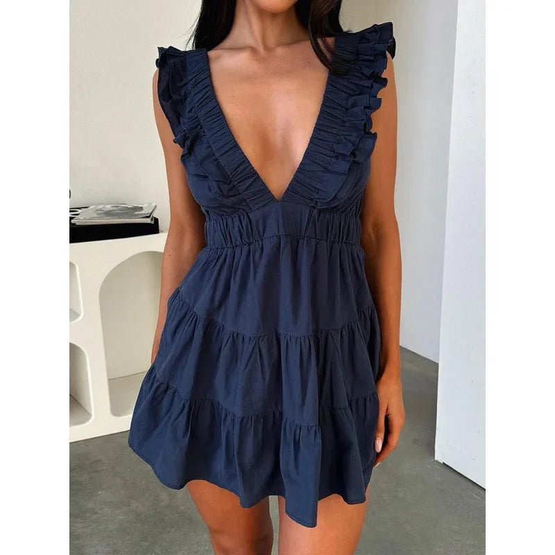 SOERA Vivienne Fleece - Lined Knit Coordinated Set - Dress -  Navy S