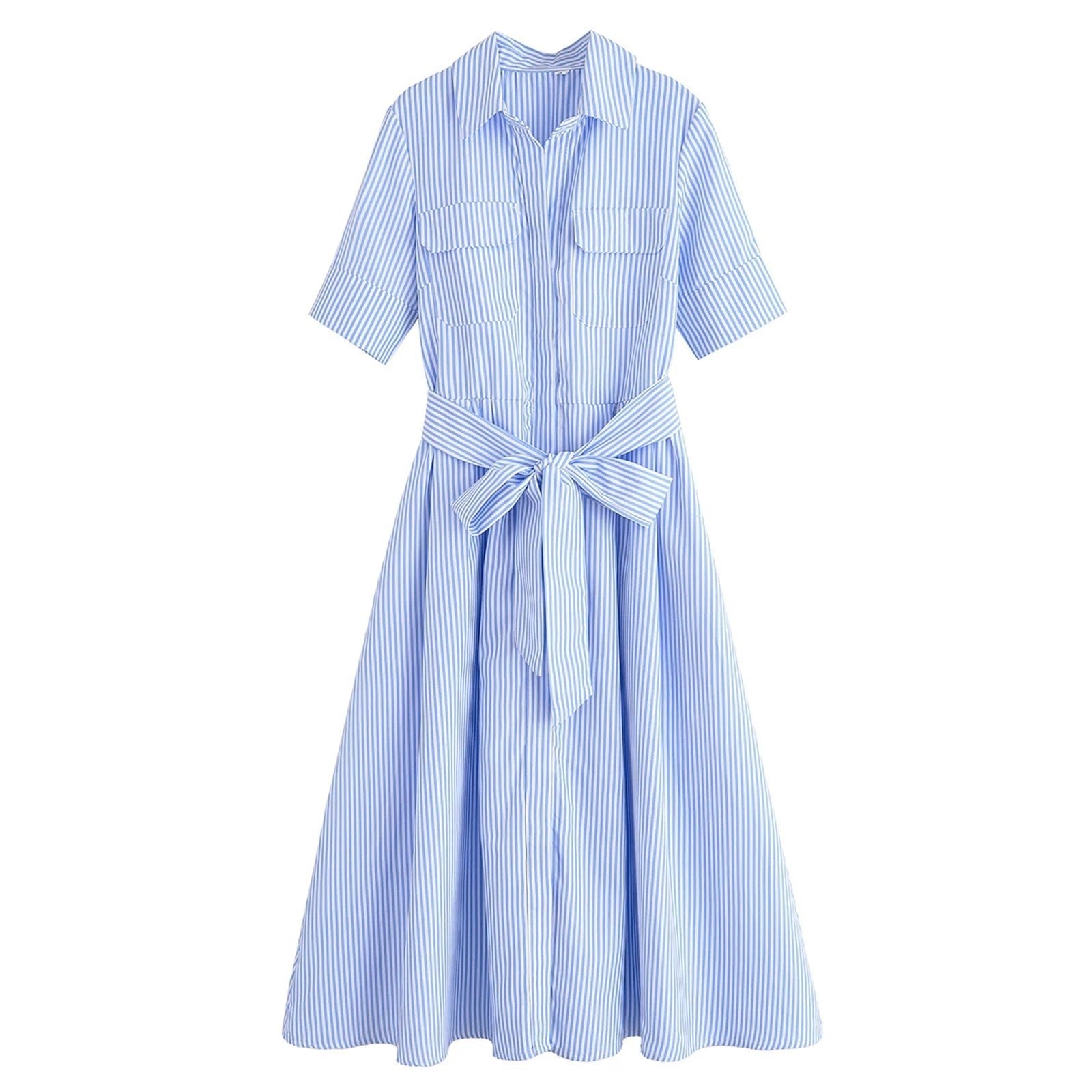 SOERA Ariane Belted Shirt Midi Dress - Dresses -  Pink XS