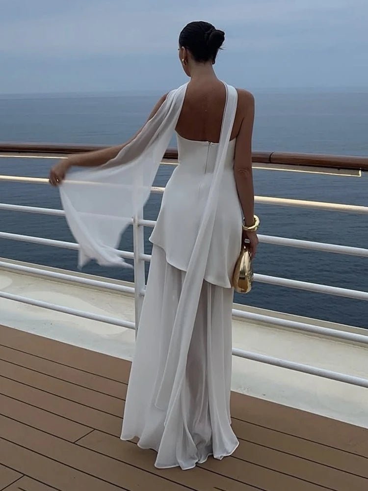 Beatrice schulterfreies Bustier-Maxikleid