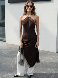Natalie abito midi in pizzo scollo alla spalla