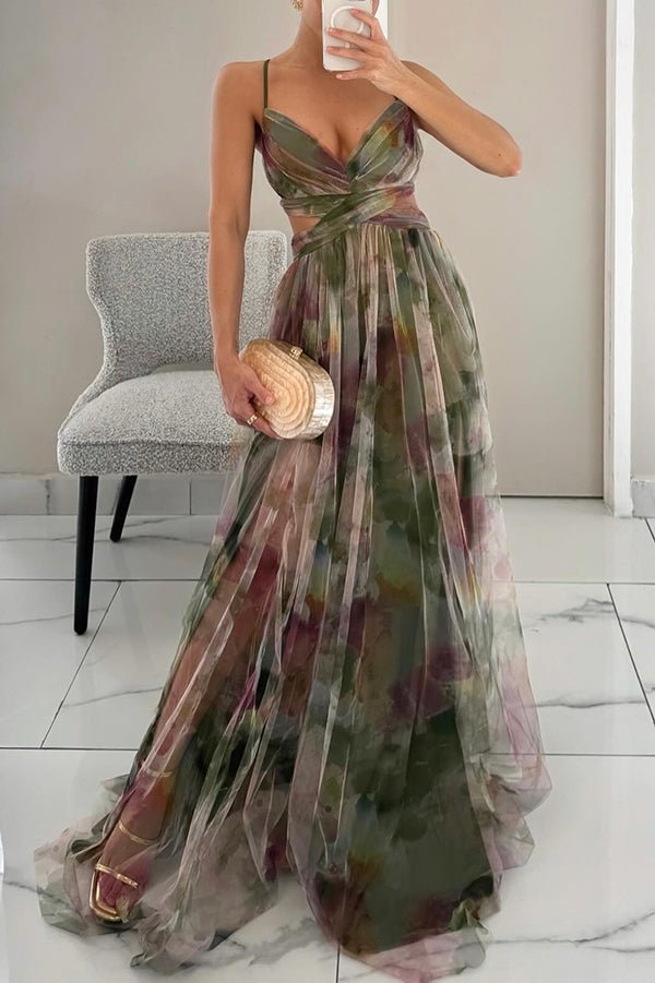 SOERA Dahlia Floral Tulle Maxi Dress - Dresses - ZH1776054847428582119 Green M