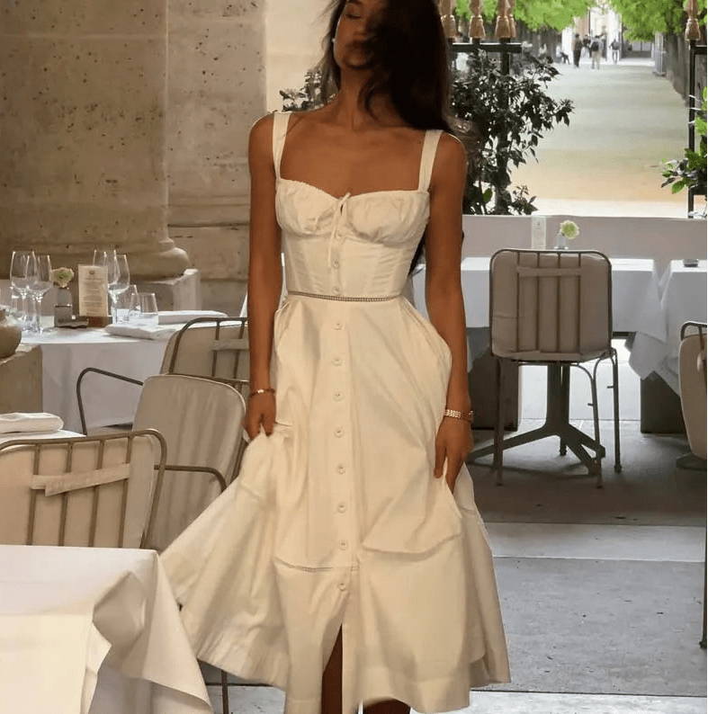 dina midi dress Reiss Dina Waisted Cut-Out Twill Midi Dress