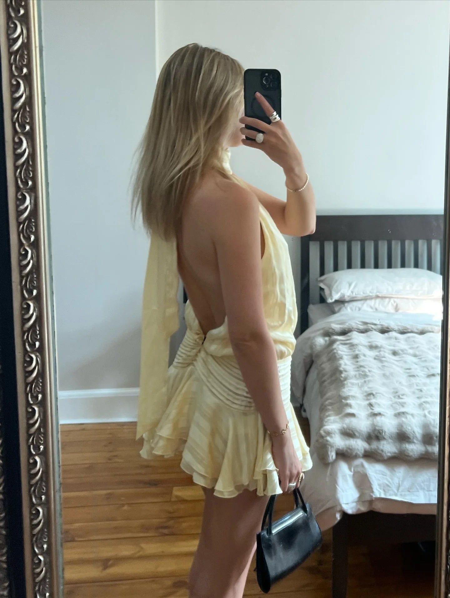 SOERA Ezra Backless Mini Dress - Dresses - 1005010778330644-;Ru1770793334327853610 Light Yellow M