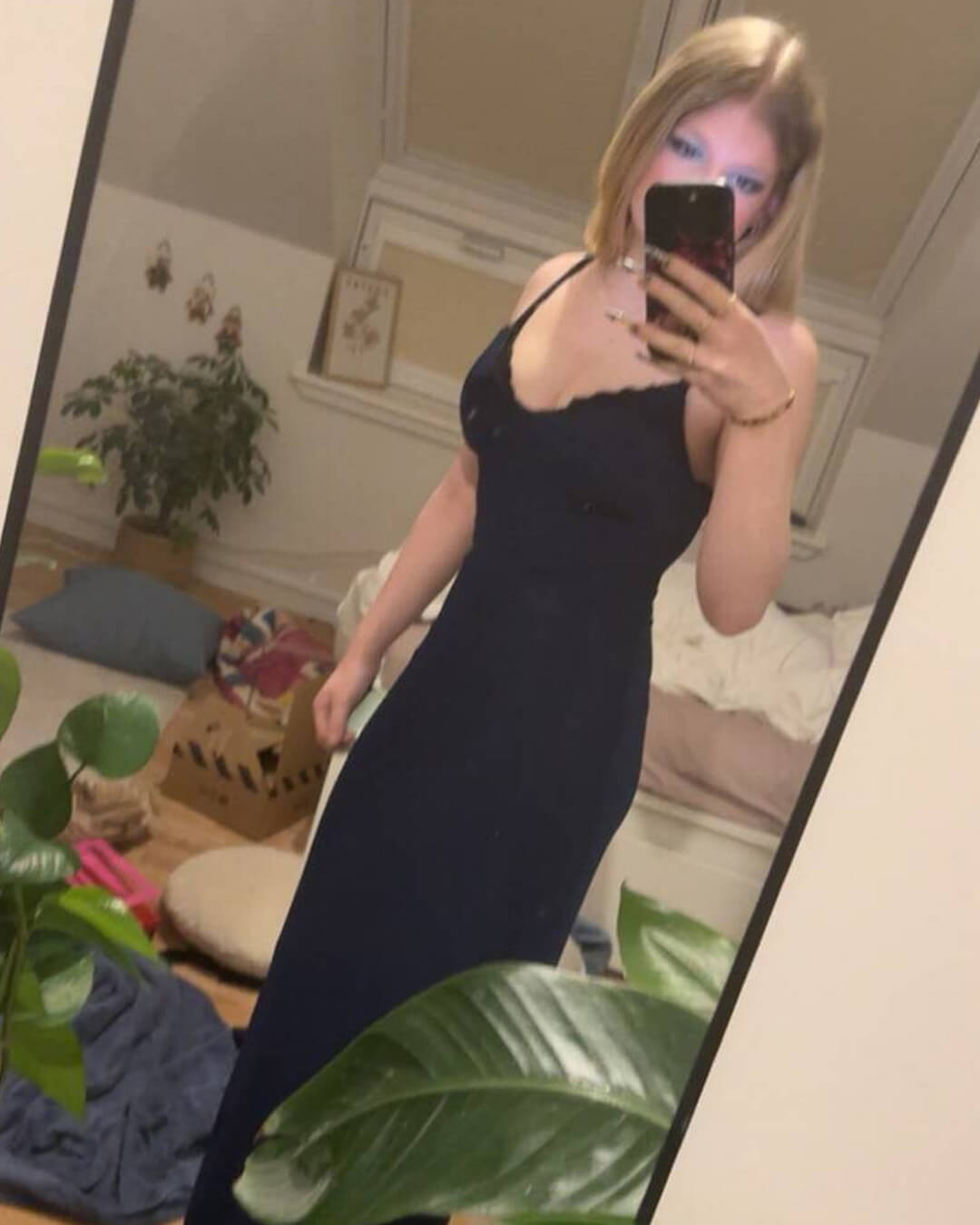 SOERA Janet V Neck Strap Maxi Dress - Dresses - 1005009046766312-;qT1771345061561759279 Deep Blue S