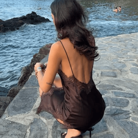 SOERA Kara Asymmetric Satin Mini Dress - Dresses - 1005009973435965-;xl1763048696672735241 Brown M